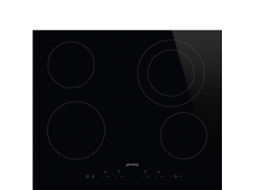 Universal Se364Etd Placa Preto Embutido 60 Cm Cerâmica 4 Zonas SMEG