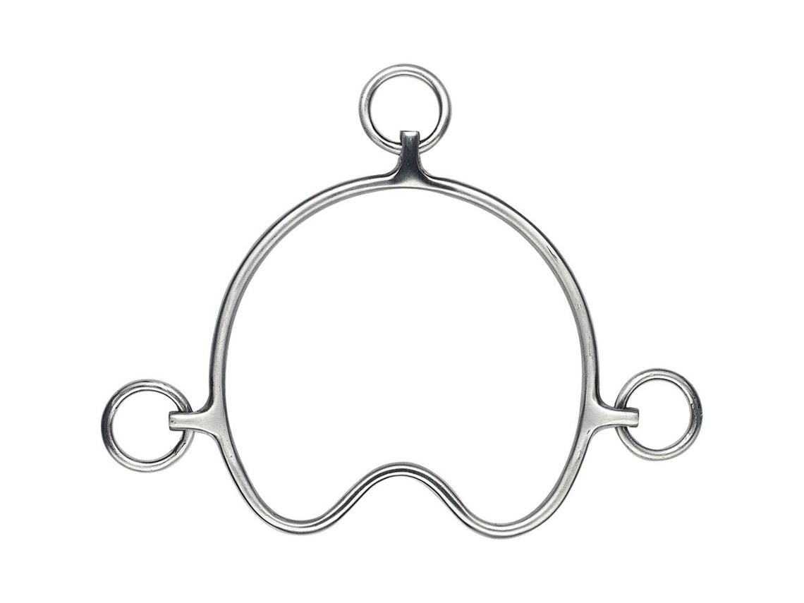 Bit de Aço Inoxidável Acetinado Chifney Prateado 125 Mmfeeling