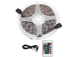 Fita de LED RGBW 5050 300 LEDs 5m com controle remoto, 16 cores, 4 modos, USB