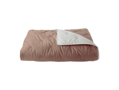 Colcha de Cama Reversível em Veludo e Microfibra Taupe 150X200 Cm TOISON D'OR