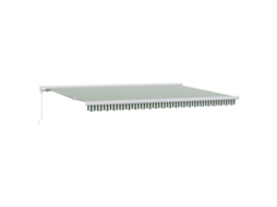 Vidaxl Toldo Retrátil Verde E Branco 500 × 300 Cm Lona E Alumínio