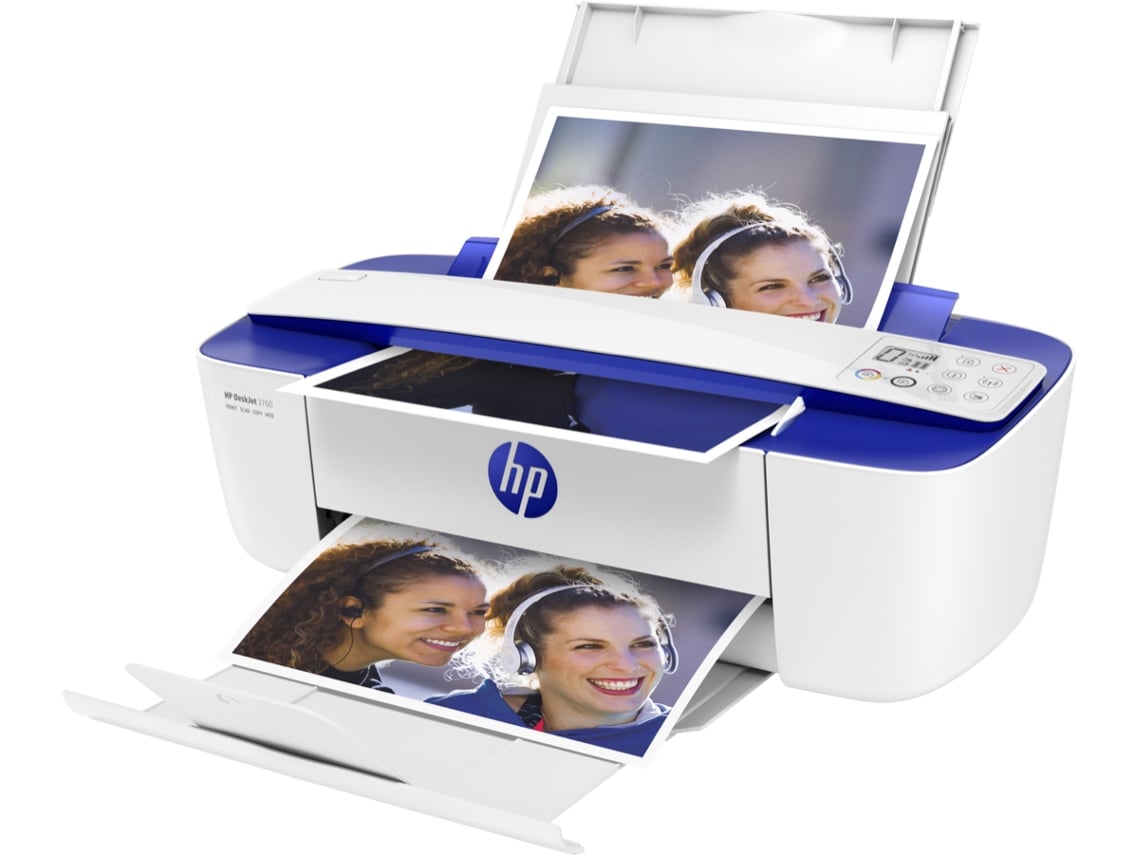 Impressora HP DeskJet 3760 (Multifunções - Jato de Tinta - Wi-Fi - Instant Ink)