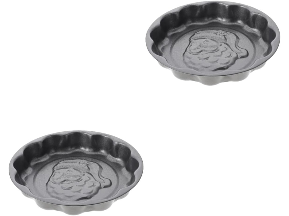 De 2 Formas De Alumínio Para Bolo Papai Noel, Utensílios De Confeitaria Natalina, Formas Para Assar Gokoco