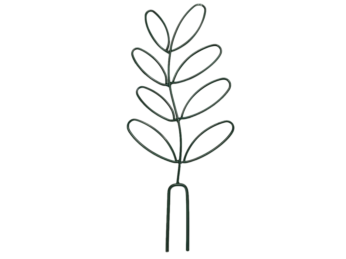 Trelho De Ferro Forjado Em Forma De Folha Para Plantas Em Vasos