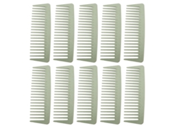 10 Pentes De Dentes Largos De Pau De Trigo Portáteis Com Design Ergonômico Para Desembaraçar Cabelo Casa Viagem Salão