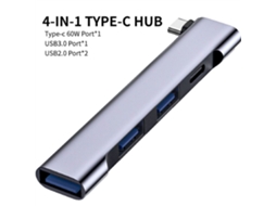 Hub Usb C 4 Em 1, Estação De Acoplamento Usb 3.0 Universal Aquaforge