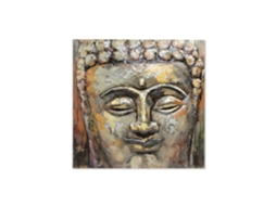 Moldura de Metal com Buda Pintado À Mão, 80x80x7cm ALEXANDRA HOUSE LIVING