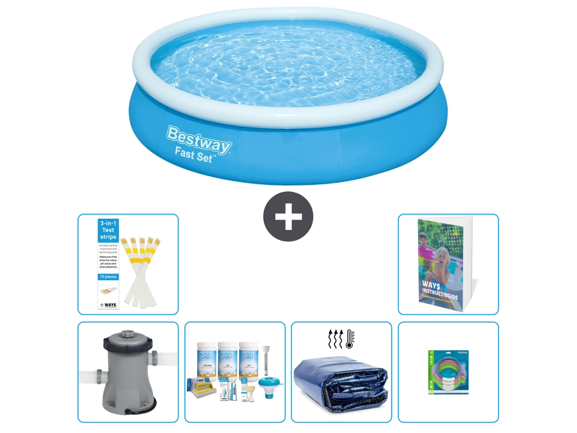 Bestway Piscina Bestway Fast Set Redonda - 366x76 Cm - 7-peças S282