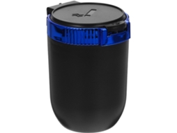 Cinzeiro Para Carro Em Aço Inoxidável E Abs Com Tampa Azul, Fácil De Transportar, Com Luz Noturna.