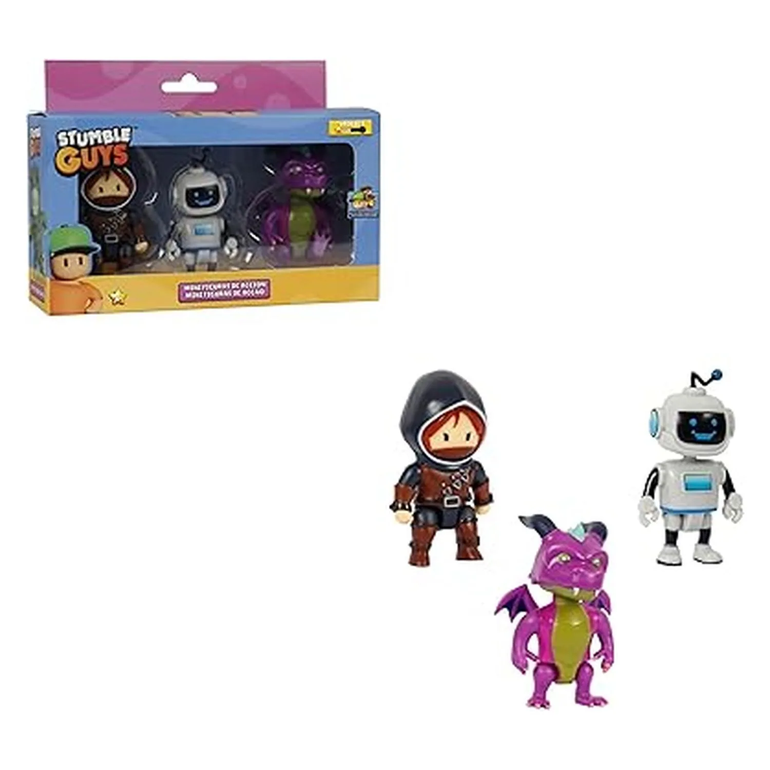 Bizak Stumble Guys Pack 3 Figuras Stumblebot Mk2, Brinquedo Oficial 64113003 Stk.bot.d Bizakp25