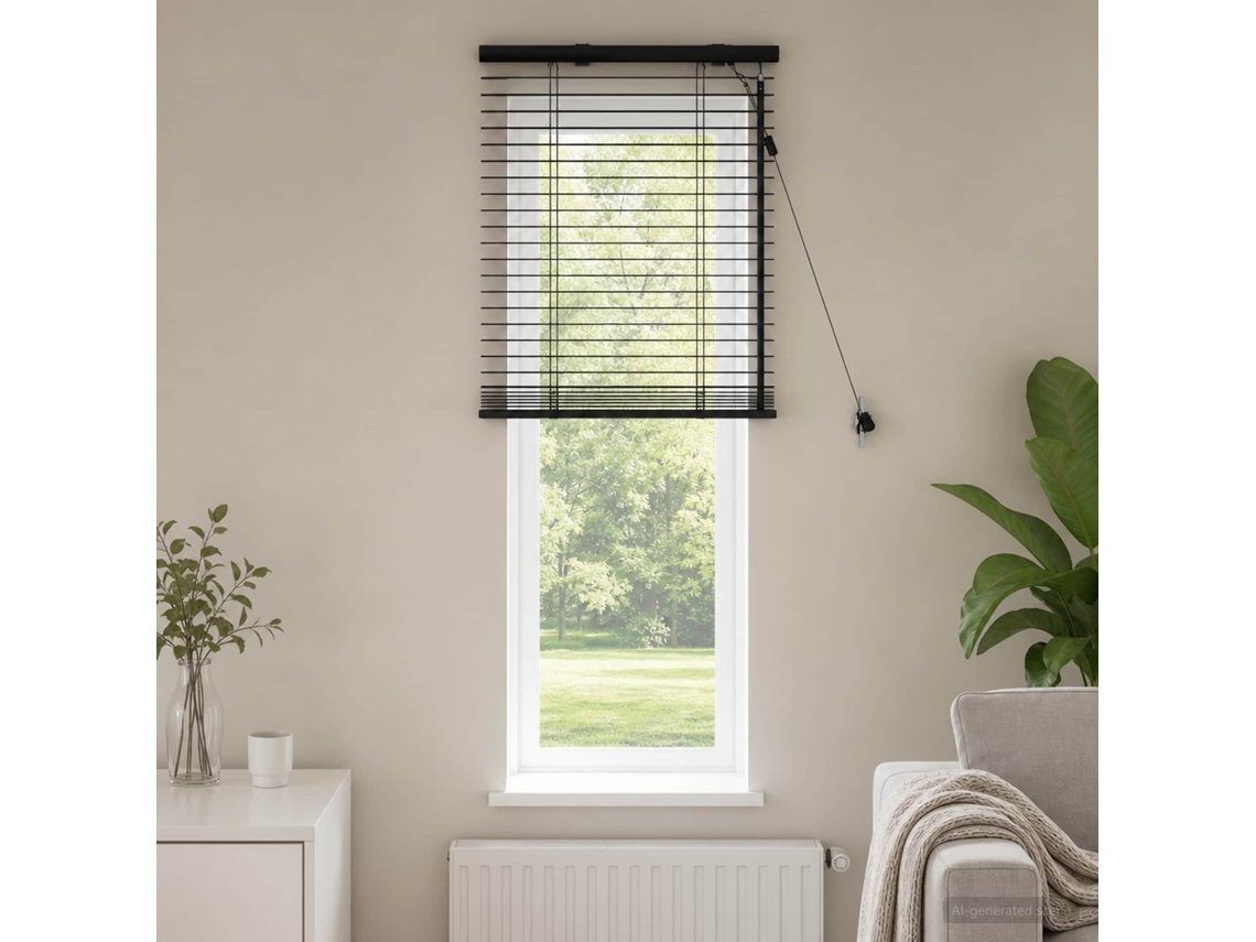 Vidaxl Cortina Veneziana Marrom Escuro 60 X 130 Cm 35 Mm