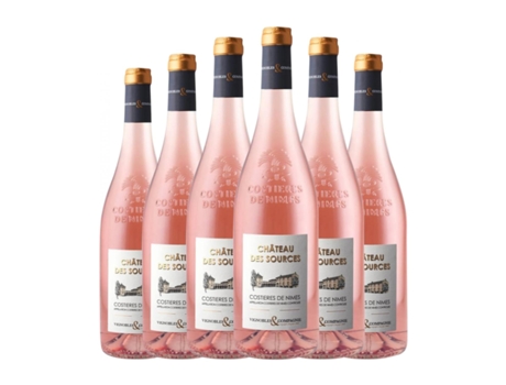Vinho rosé LA COMPAGNIE RHODANIENNE La Compagnie Rhodanienne. Château des Sources Rosé Costières de Nîmes (0.75 L - 6 Unidades)