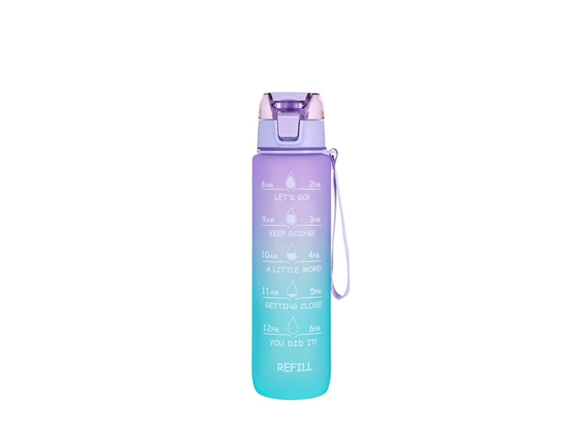 Garrafa Plástico Lilás E Azul 1l Colors Kasa