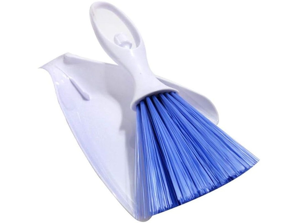 Recogedor LINJOU Y cepillo para limpeza de jaulas de pets, azul