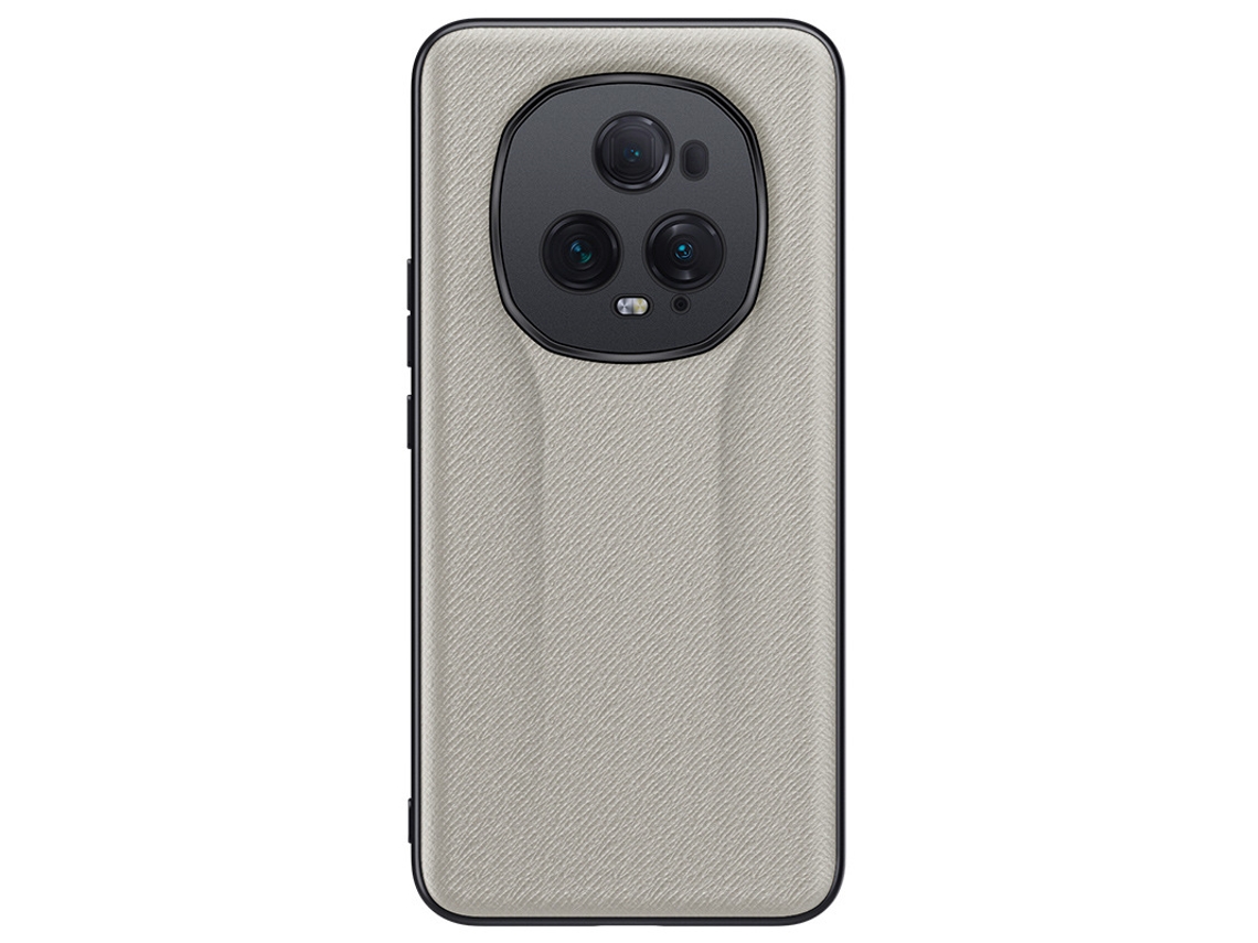 Capa De Couro Ultrafina Com Padrão Cruzado E Resistente A Quedas (cáqui Honor Magic5 Pro)