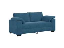 Sofá Loveseat Vidaxl Azul Veludo