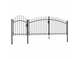 Fence Gate, Fence Gates Vidaxl Preto Aço (400 X 175 Cm)