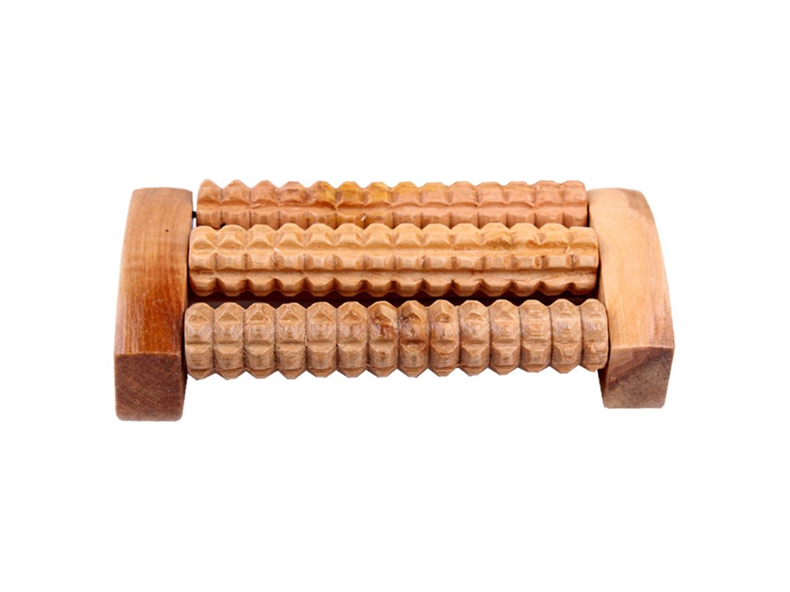 Lurelia Rolo De Massagem Para Pés, Reflexologia, Madeira, 15 X 7.8 X 3 Cm