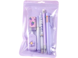 Conjunto De Artigos Papelaria Em Tons Pastel, 6 Peças, Material