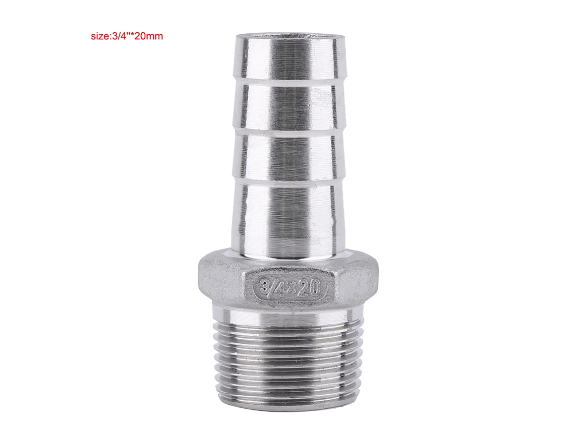 Vedaspe Laxiscreed: Adaptadores De Mangueira Em Aço Inox 304 Para Tubos De 3/4" E 20mm