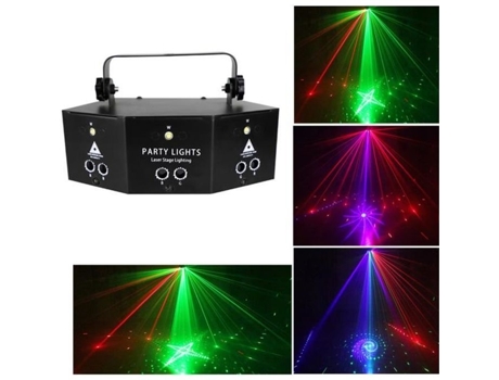 Lâmpada de discoteca OFELI® RGB de 9 olhos DMX luz laser de palco com controle remoto OFELI