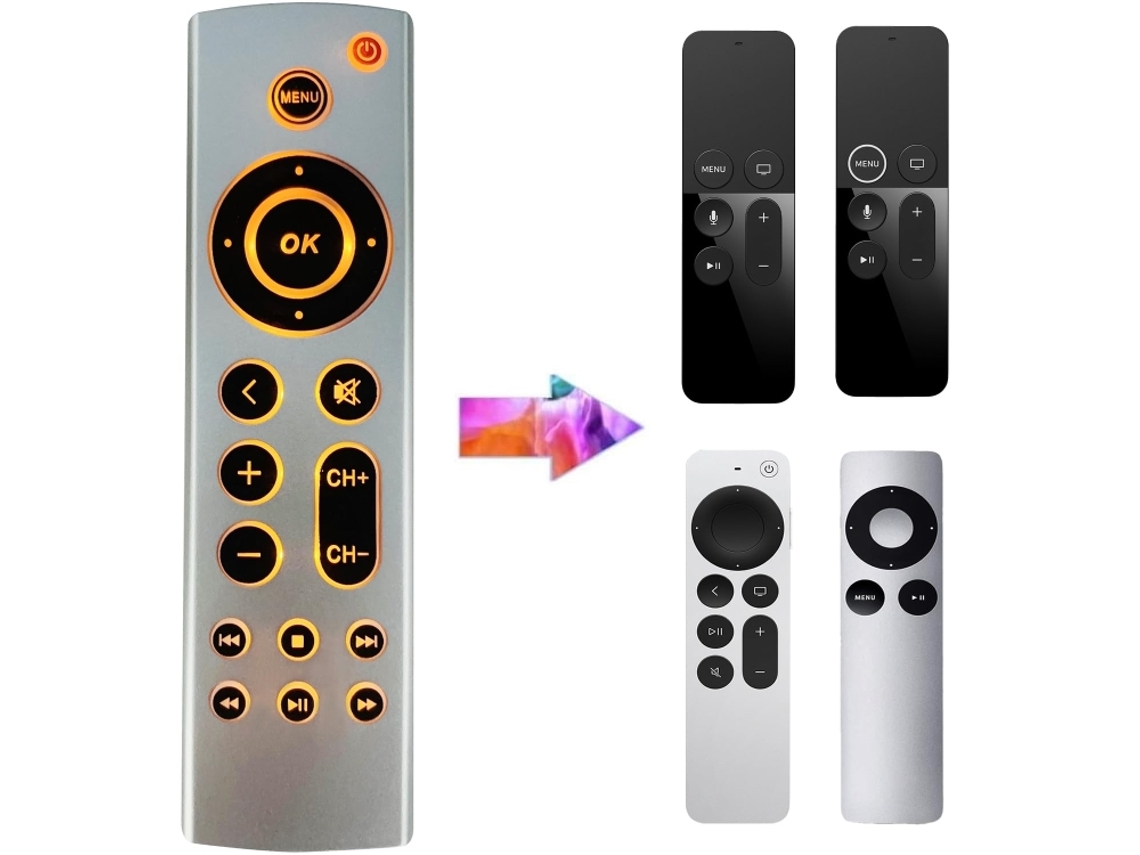 Controle Remoto Apple TV 4K / HD A2169 A1842 A1625 sem luz de fundo XIAOMOYU