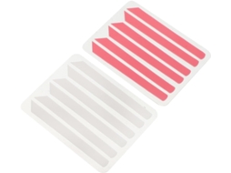 Conjunto De 2 Discos De Silicone Flexíveis Para Lifting De Cílios, Rosa E Branco