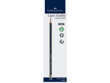 FABER-CASTELL Lápis de Grafite Goldfaber, Mina B, Corpo Hexagonal