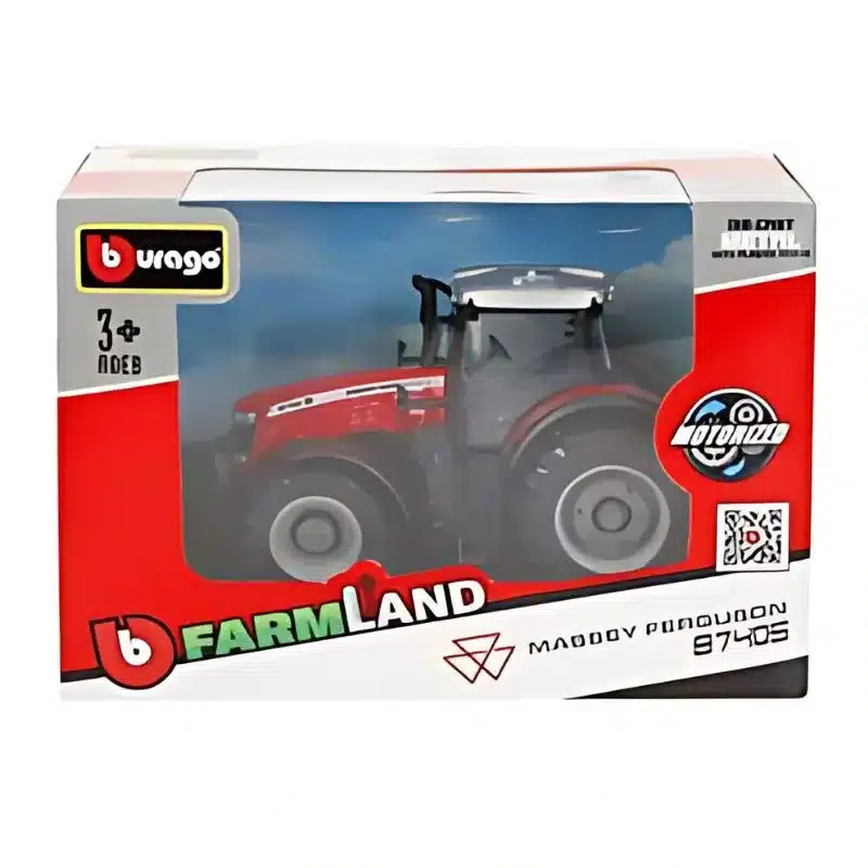 Tractor De Metal 10cm Massey Ferguson Rojo Farmland 31613s78043 Burago Colorbabymás De 4 Añosp25