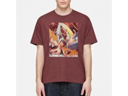 Rockinstone Bill And Ted Water Slide Heather Vintage Maroon Adult T-shirt Size:l