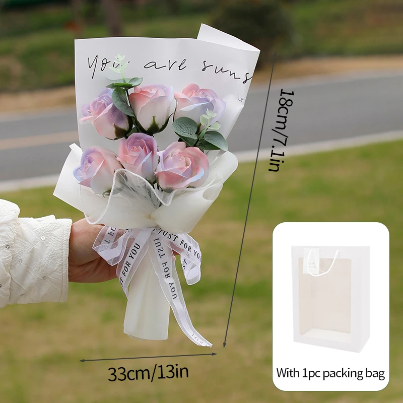 Buquê de Sabonete, Buquê de Formatura, Buquê para Presente de Formatura, Rosa Artificial MDUG