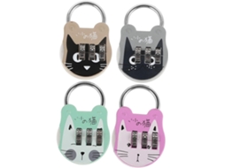 Conjunto De 4 Mini Cadeados Digitais Em Aço Inoxidável Com