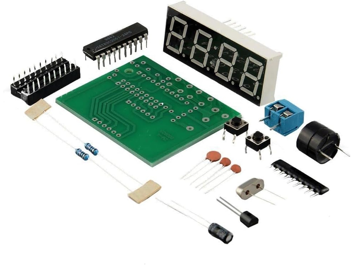 Kit De Relógio Eletrônico Digital 4 Dígitos Com Microcontrolador