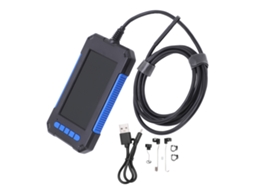 Endoscópio Industrial Hd 5,5 Mm Com Tela 4,3" Impermeável 2m Azul