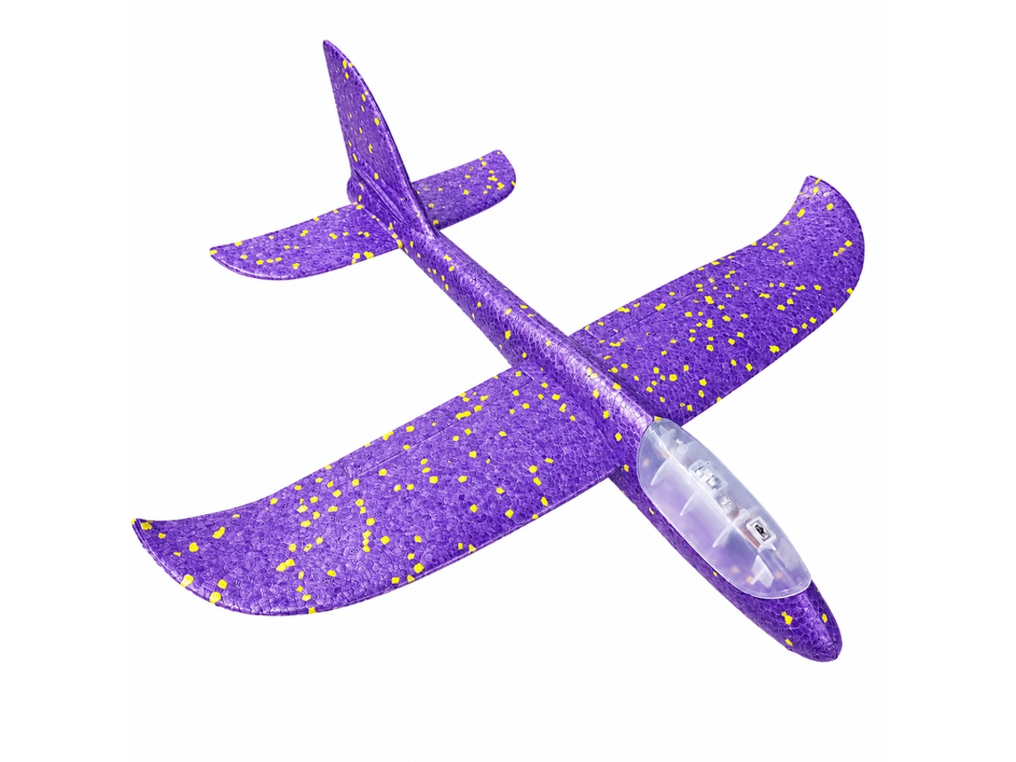 Aeronave De Espuma Com Luzes Bk 81195 Roxo