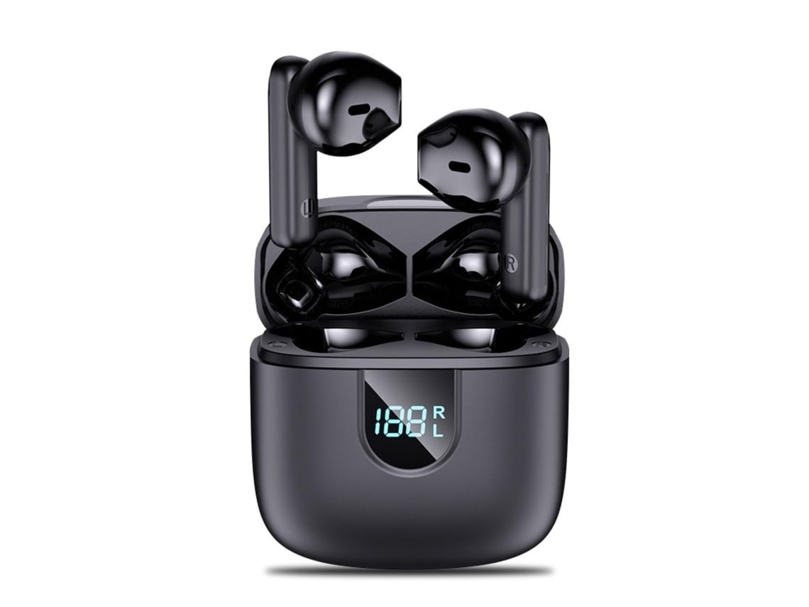 Auriculares Sem Fios Bluetooth 5.3 Cancelamento De Ruído Microfone Para Chamadas Display Led/lcd Controlo Tátil Lurelia