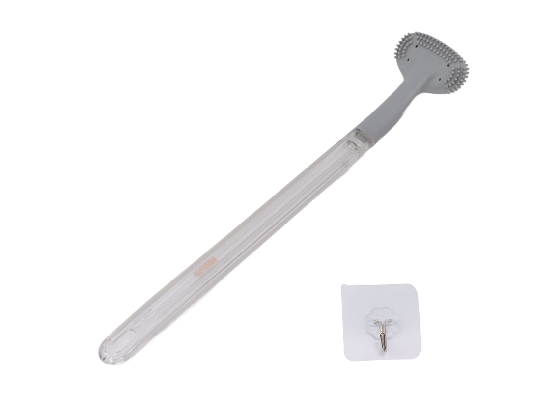 Pincel de vaso sanitário com cerdas macias e cabo longo plástico design curvo ferramenta de limpeza banheiro