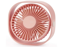 Mini Ventilador Mesa Usb 3 Velocidades 360° Rosa Yizhood