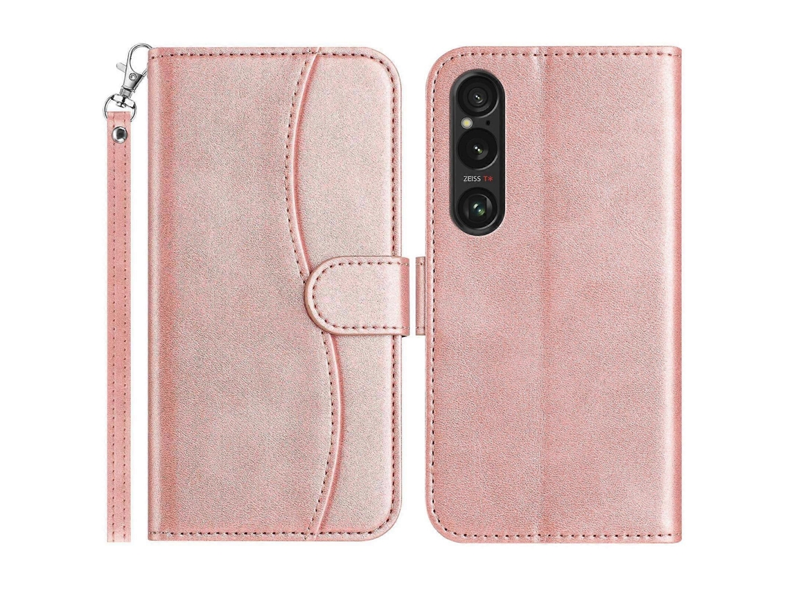 Capa De Couro Dupla Dobrada Em Formato De S Para Celular