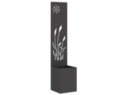 Conjunto 1 Tela De Jardim Vidaxl Preto Aço (32 X 32 X 150 Cm)