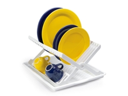 Escurreplatos plegable blanco