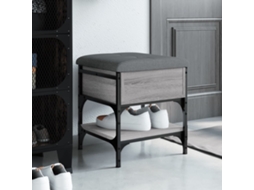 Vidaxl Banco Sapateira 42x42x45cm Derivados De Madeira Cinzento Sonoma