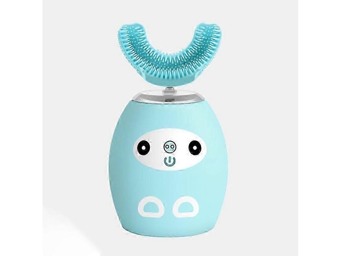 Escova de Dentes Elétrica 3 Velocidades para Crianças em Forma U 2 a 15 Anos Idade Desenhos Anim Ados Automáticos GOKOCO
