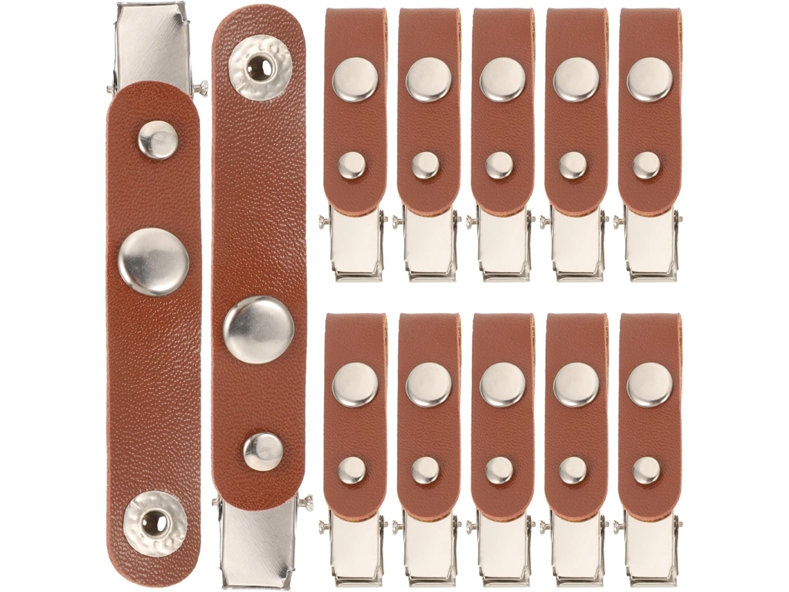Conjunto De 50 Porta- Crachás Multifuncionais Em Couro Com Clipe De Metal, Resistentes E Compactos, Ideais