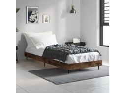 Vidaxl Estrutura Cama S/ Colchão Derivados De Madeira Carvalho Fumado