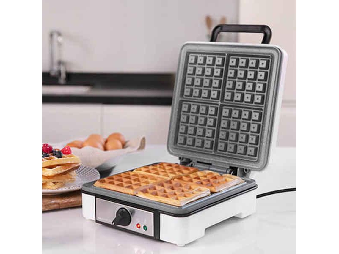 Máquina para Waffles Cecotec Fun Gofrestone 4Inox 1200 W Worten.pt