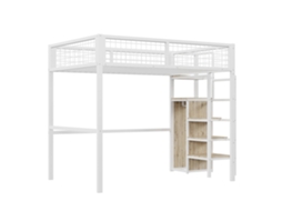 Cama Metal Industrial 249x145x180 Escada Segurança Branca