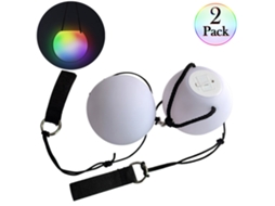 2 Unidades Bolas Poi Led 9 Modos 7 Cores Luzes Bola Poi