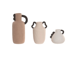 Jogo De 3 Vasos Home Esprit Multicolor Grés 13 X 10 X 24 Cm (3 Peças)