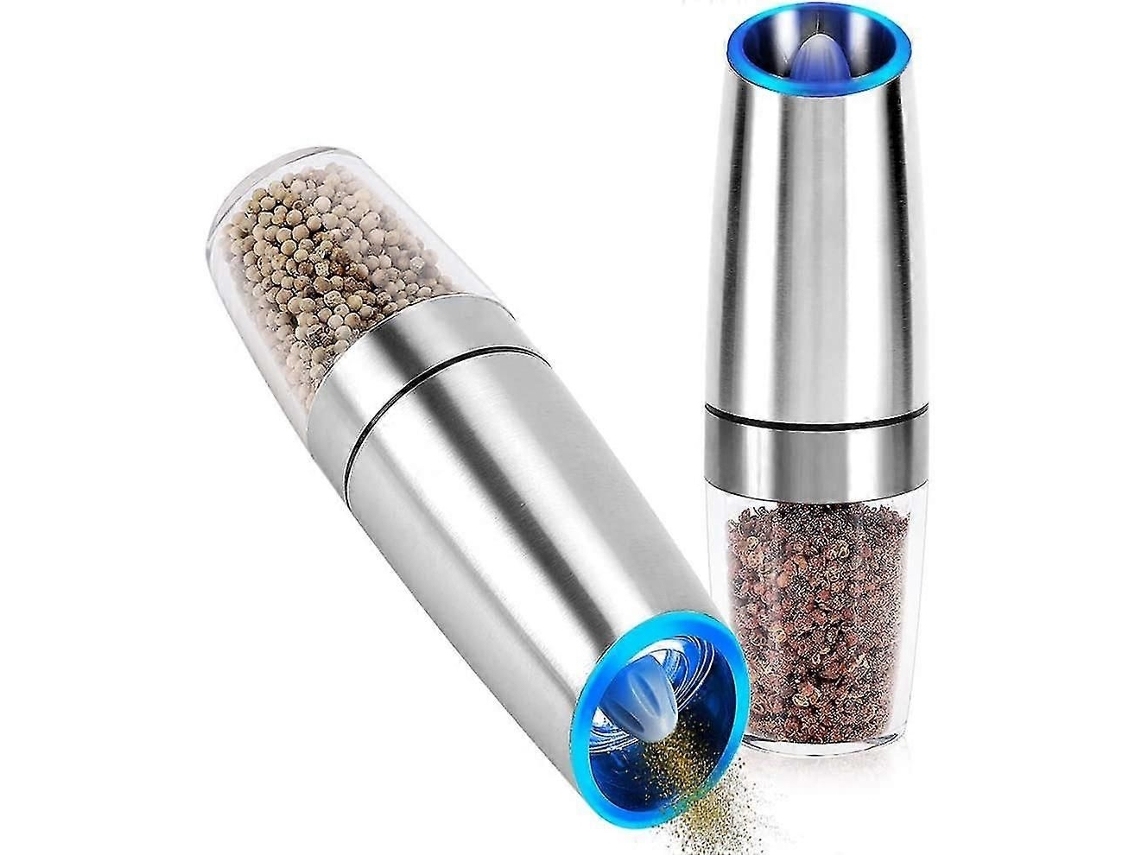 Conjunto de 2 Peças Moedores Sal e Pimenta com Led, Moedor Elétrico, Basculante GOKOCO